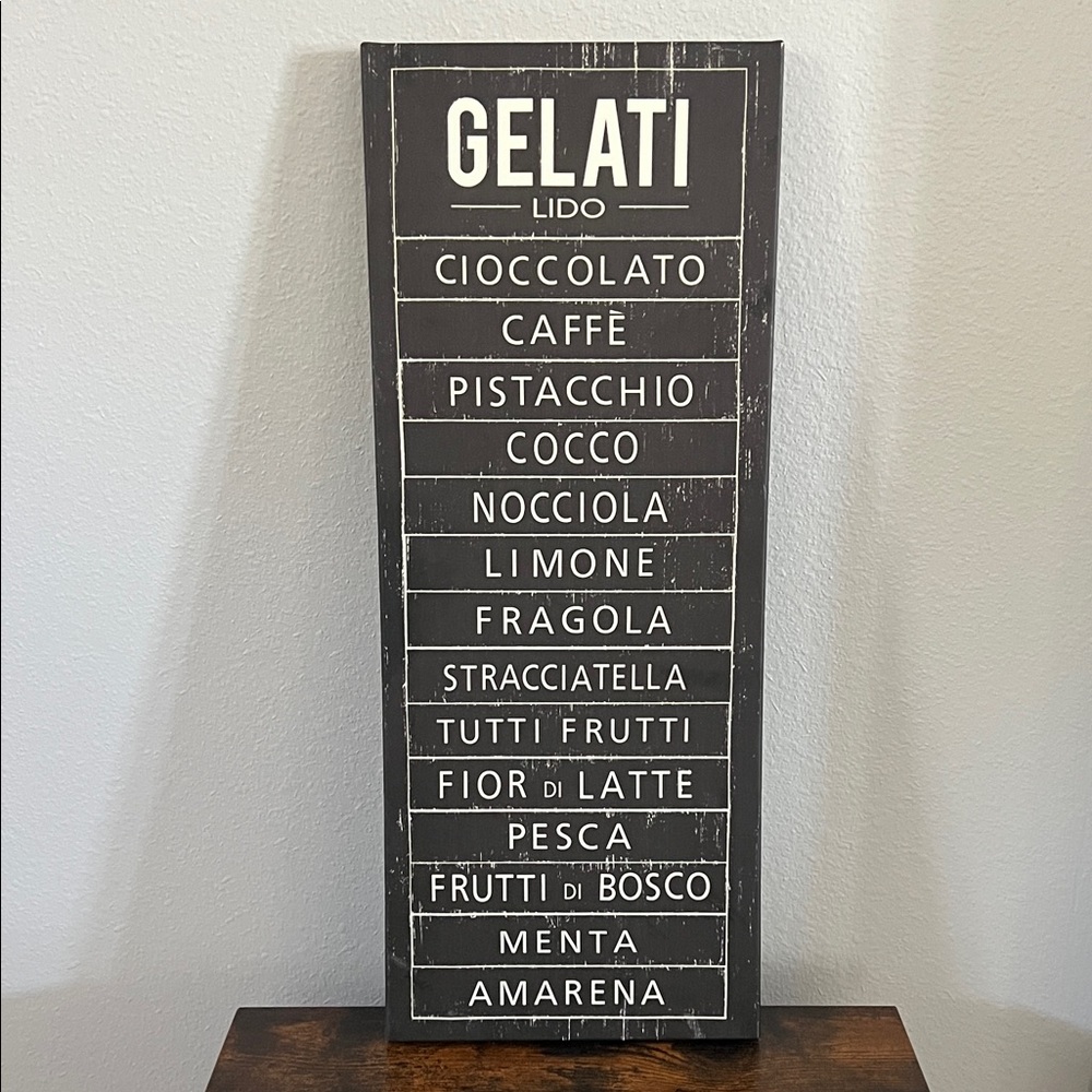 IKEA Wall Decor Black and White Gelati Lido Sign